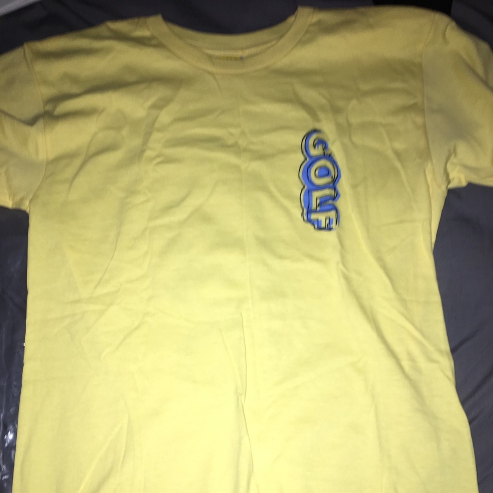 Yellow golf shirt from golf store